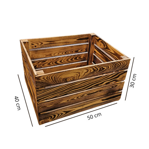 Vintage holzkisten geflammt - vintage,