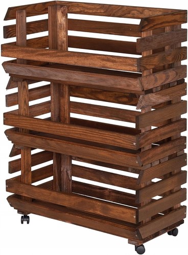 Obstkiste holz rollen obst - obstkiste,