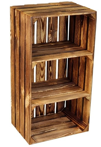 Geflammte große holzkisten - große,