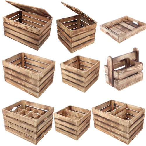 Holzkiste truhe geflammte - holzkiste,